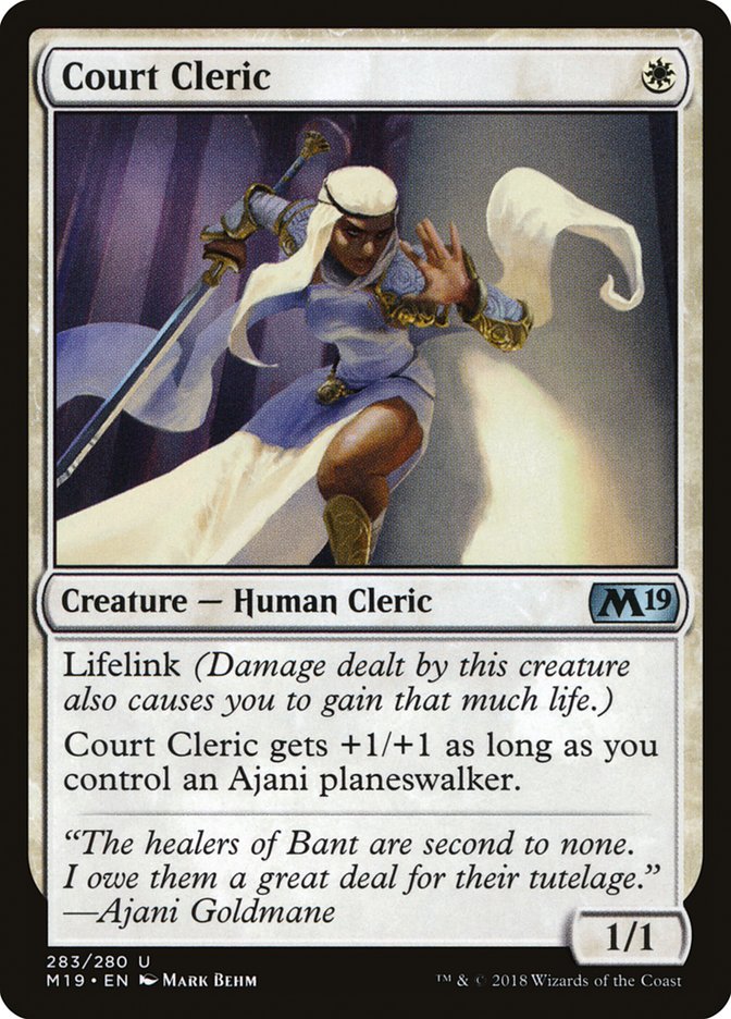 Court Cleric (Planeswalker Deck): Core Set 2019