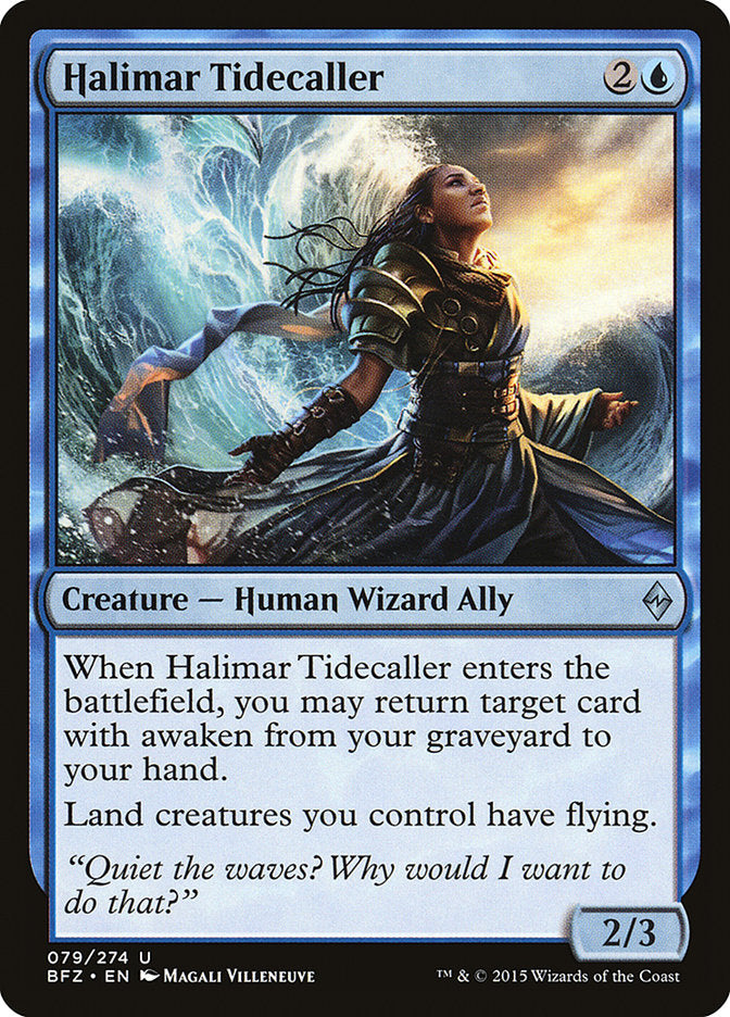 Halimar Tidecaller - (Foil): Battle for Zendikar