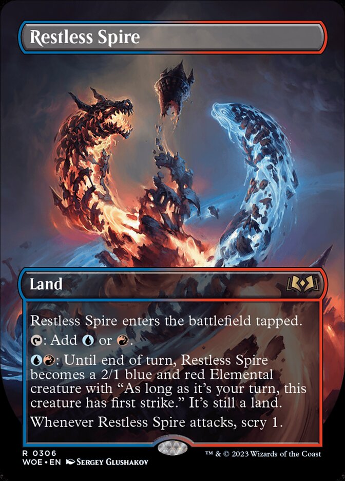 Restless Spire (Borderless) - (Foil): Wilds of Eldraine