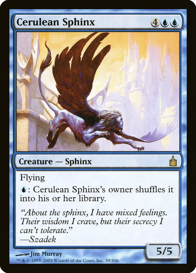 Cerulean Sphinx - (Foil): Ravnica: City of Guilds