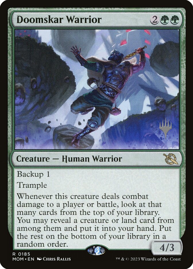 Doomskar Warrior (Promo Pack) (March of the Machine): March of the Machine Promos