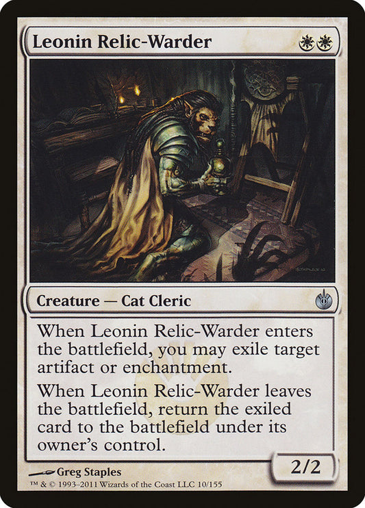 Leonin Relic-Warder - (Foil): Mirrodin Besieged
