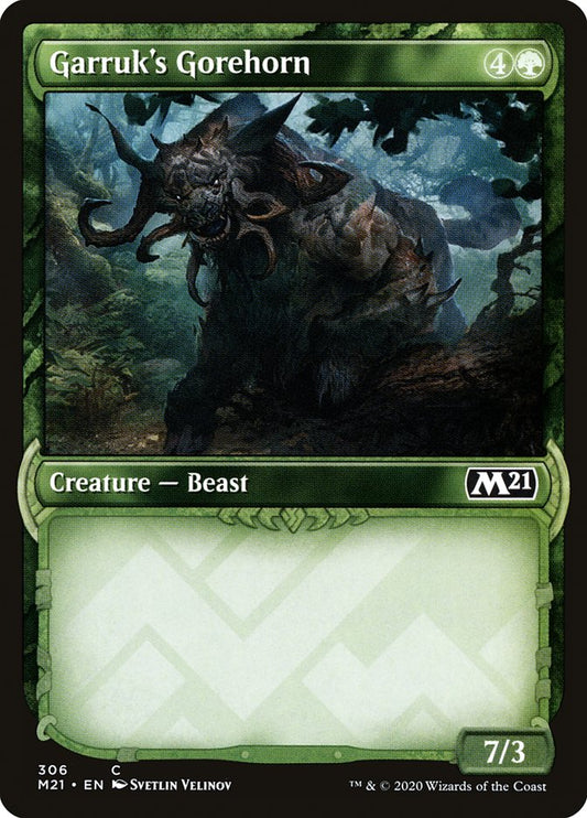 Garruk's Gorehorn (Showcase) - (Foil): Core Set 2021