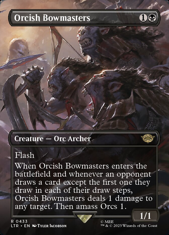 Orcish Bowmasters (Borderless) - (Foil): The Lord of the Rings: Tales of Middle-earth