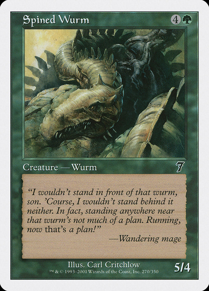 Spined Wurm - (Foil): Seventh Edition