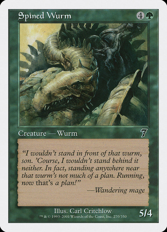 Spined Wurm - (Foil): Seventh Edition