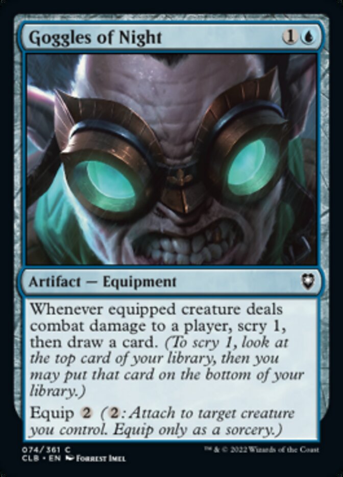 Goggles of Night - (Foil): Commander Legends: Battle for Baldur's Gate