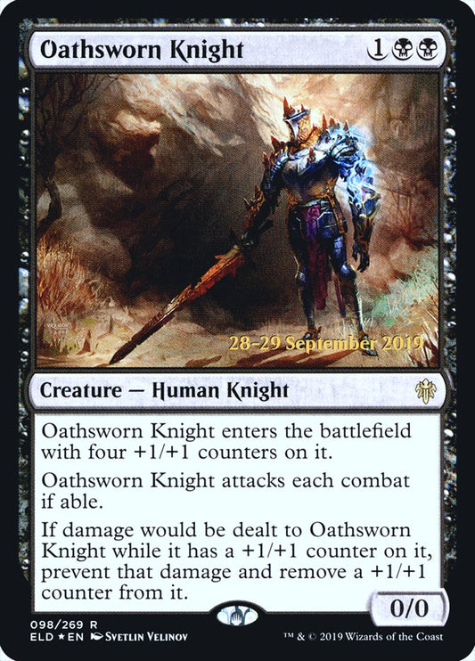 Oathsworn Knight (Prerelease) (Throne of Eldraine) - (Foil): Throne of Eldraine Promos