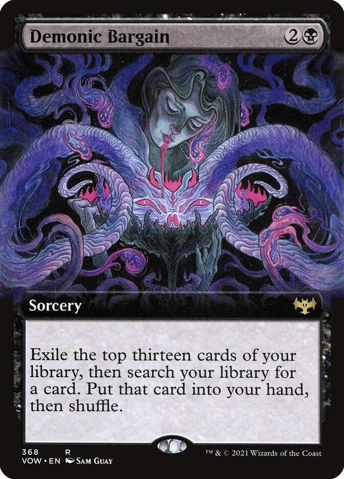 Demonic Bargain (Extended Art) - (Foil): Innistrad: Crimson Vow