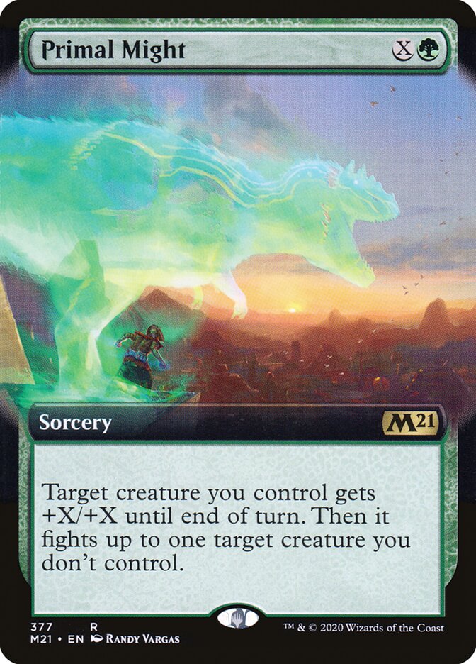 Primal Might (Extended Art) - (Foil): Core Set 2021
