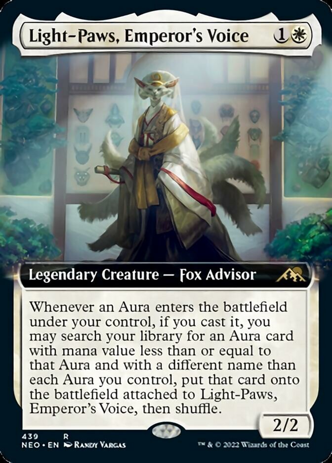 Light-Paws, Emperor's Voice (Extended Art) - (Foil): Kamigawa: Neon Dynasty