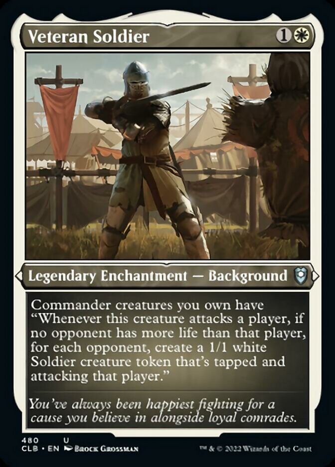 Veteran Soldier (Foil Etched) - (Foil): Commander Legends: Battle for Baldur's Gate