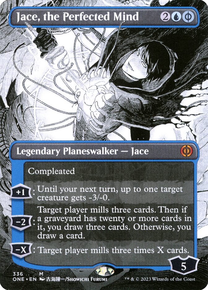 Jace, the Perfected Mind (#336) (Borderless): Phyrexia: All Will Be One
