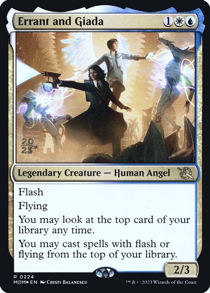 Errant and Giada (Prerelease) (March of the Machine) - (Foil): March of the Machine Promos