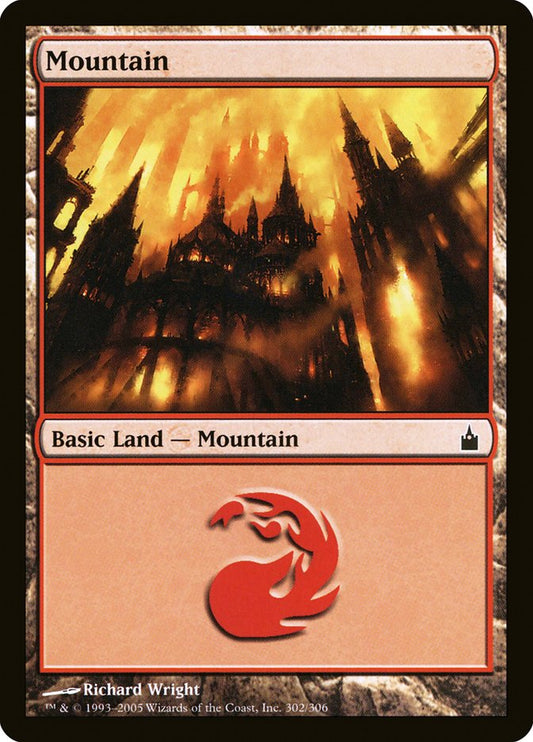 Mountain (#302) - (Foil): Ravnica: City of Guilds
