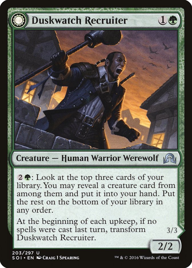 Duskwatch Recruiter // Krallenhorde Howler - (Foil): Shadows over Innistrad