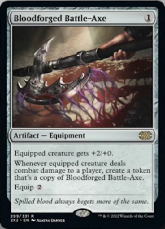 Bloodforged Battle-Axe - (Foil): Double Masters 2022