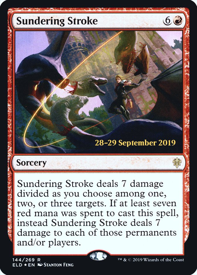 Sundering Stroke (Prerelease) (Throne of Eldraine) - (Foil): Throne of Eldraine Promos