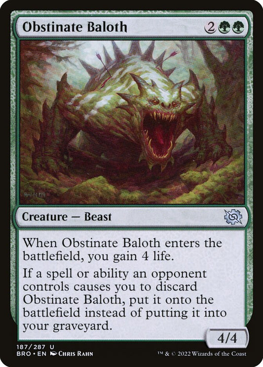 Obstinate Baloth - (Foil): The Brothers' War