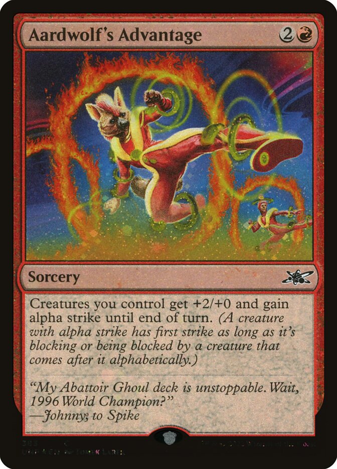 Aardwolf's Advantage (Galaxy Foil) - (Foil): Unfinity