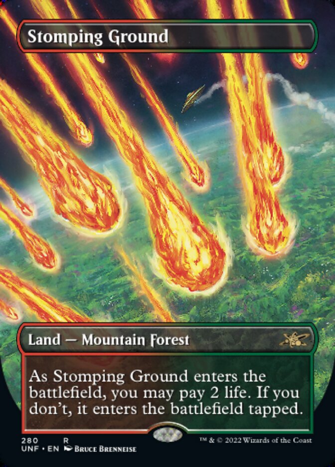 Stomping Ground (Borderless) - (Foil): Unfinity