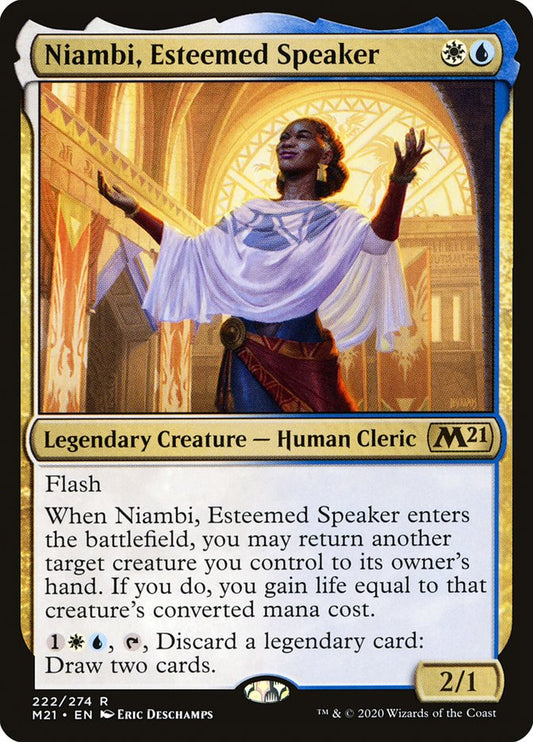 Niambi, Esteemed Speaker - (Foil): Core Set 2021