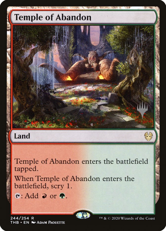 Temple of Abandon (Promo Pack) (Theros Beyond Death) - (Foil): Theros Beyond Death Promos