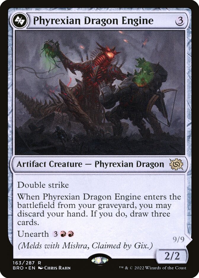 Phyrexian Dragon Engine // Mishra, Lost to Phyrexia (Bottom) - (Foil): The Brothers' War