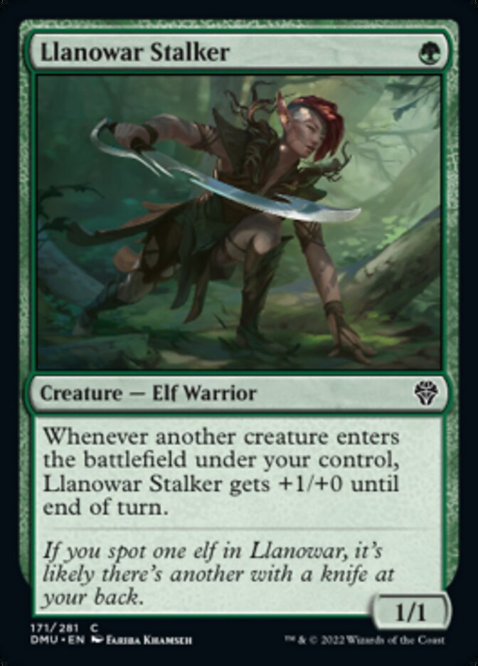 Llanowar Stalker - (Foil): Dominaria United