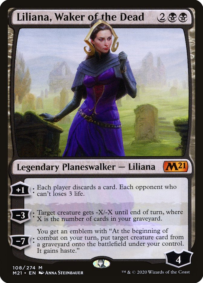 Liliana, Waker of the Dead - (Foil): Core Set 2021