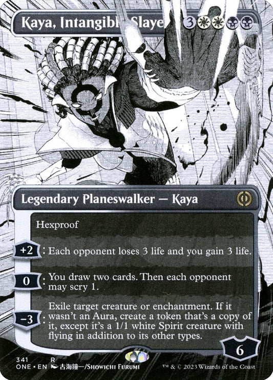 Kaya, Intangible Slayer (#341) (Borderless): Phyrexia: All Will Be One