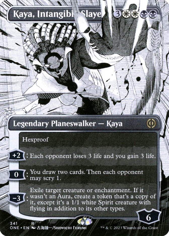 Kaya, Intangible Slayer (#341) (Borderless) - (Foil): Phyrexia: All Will Be One