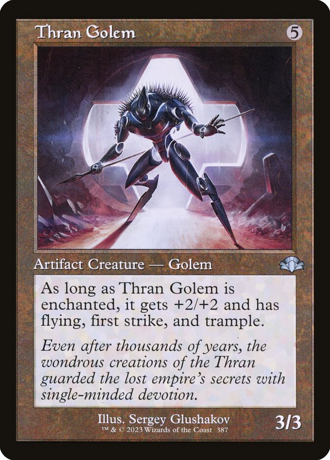 Thran Golem (Retro Frame): Dominaria Remastered
