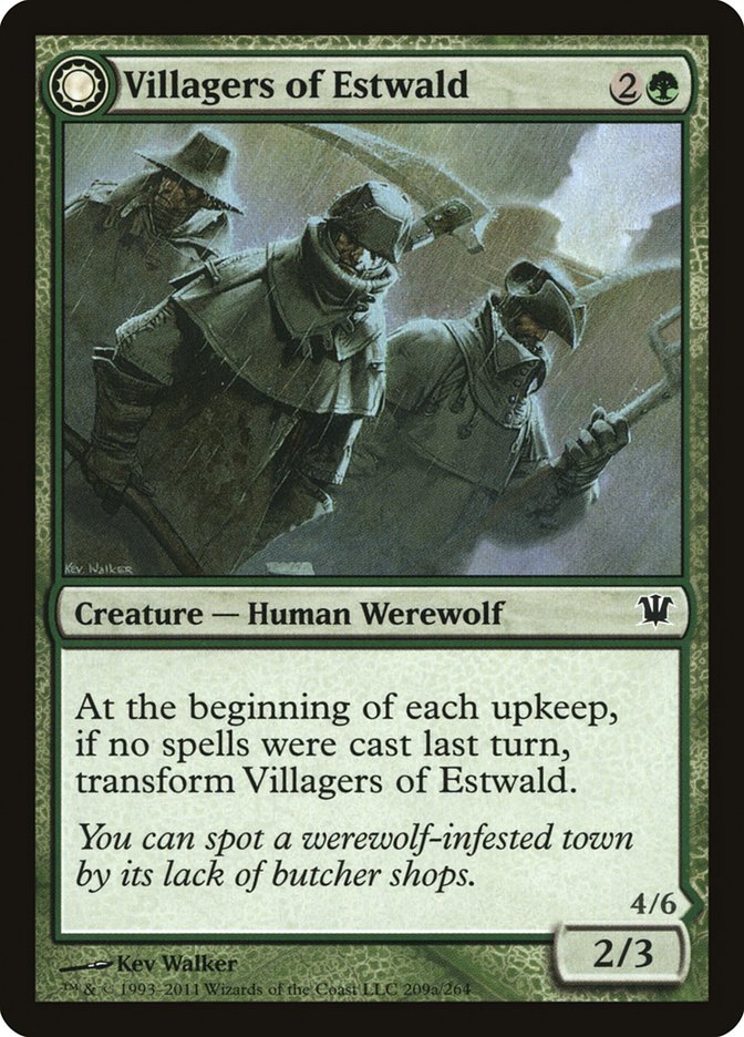 Villagers of Estwald // Howlpack of Estwald: Innistrad
