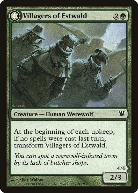 Villagers of Estwald // Howlpack of Estwald - (Foil): Innistrad