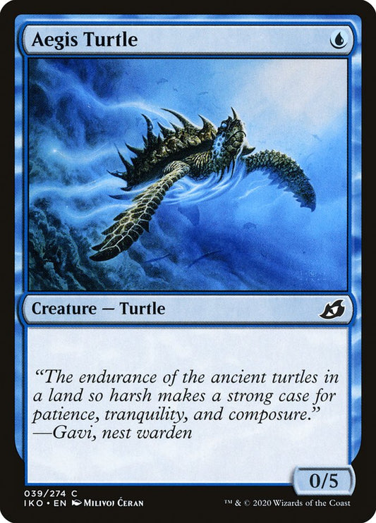 Aegis Turtle - (Foil): Ikoria: Lair of Behemoths