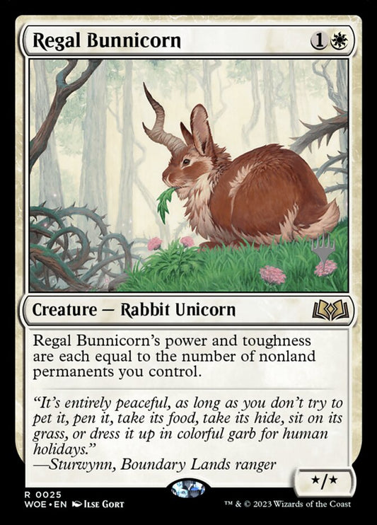 Regal Bunnicorn - (Foil): Wilds of Eldraine Promos