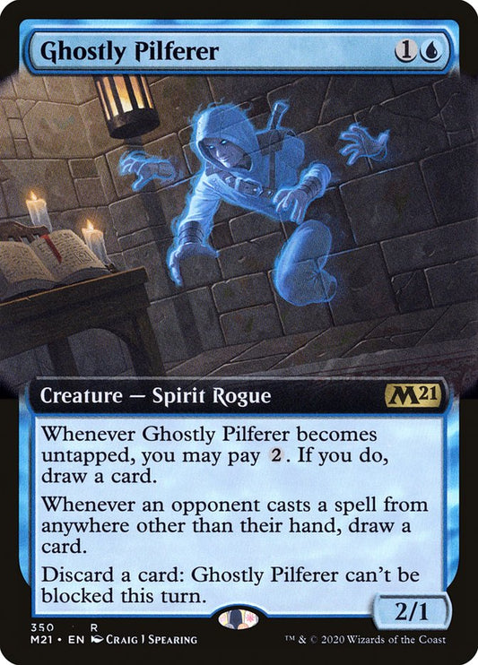 Ghostly Pilferer (Extended Art): Core Set 2021