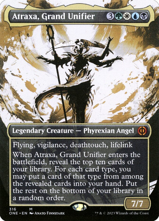 Atraxa, Grand Unifier (#316) (Borderless) (Showcase) - (Foil): Phyrexia: All Will Be One
