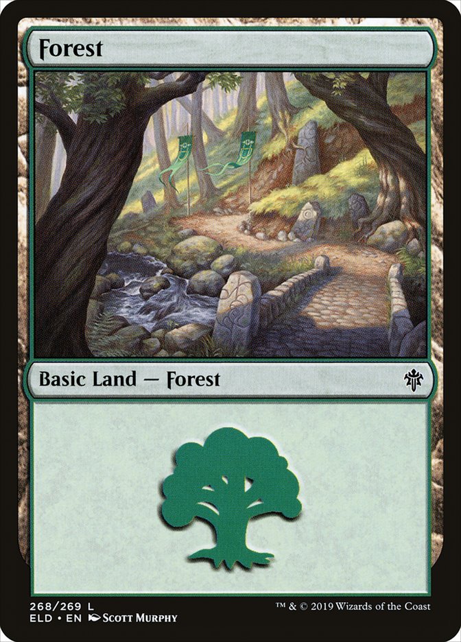 Forest (#268) - (Foil): Throne of Eldraine