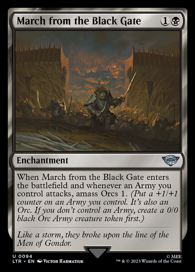 March from the Black Gate - (Foil): The Lord of the Rings: Tales of Middle-earth