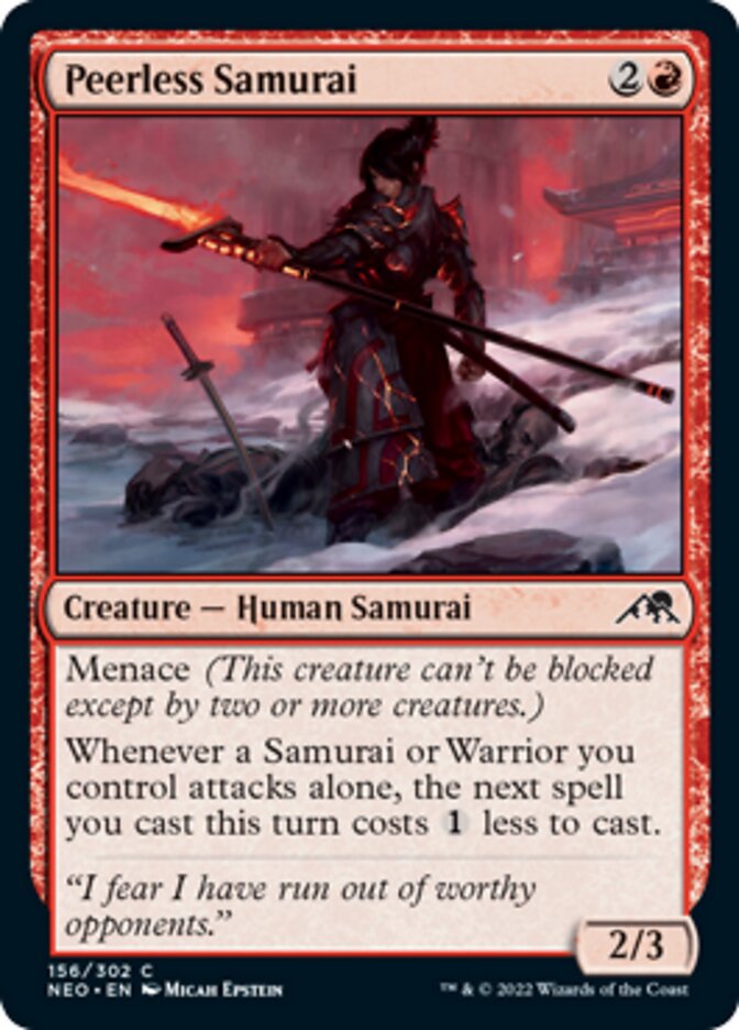 Peerless Samurai - (Foil): Kamigawa: Neon Dynasty