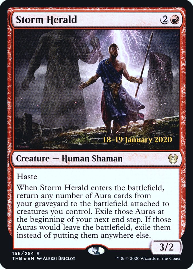 Storm Herald (Prerelease) (Theros Beyond Death) - (Foil): Theros Beyond Death Promos