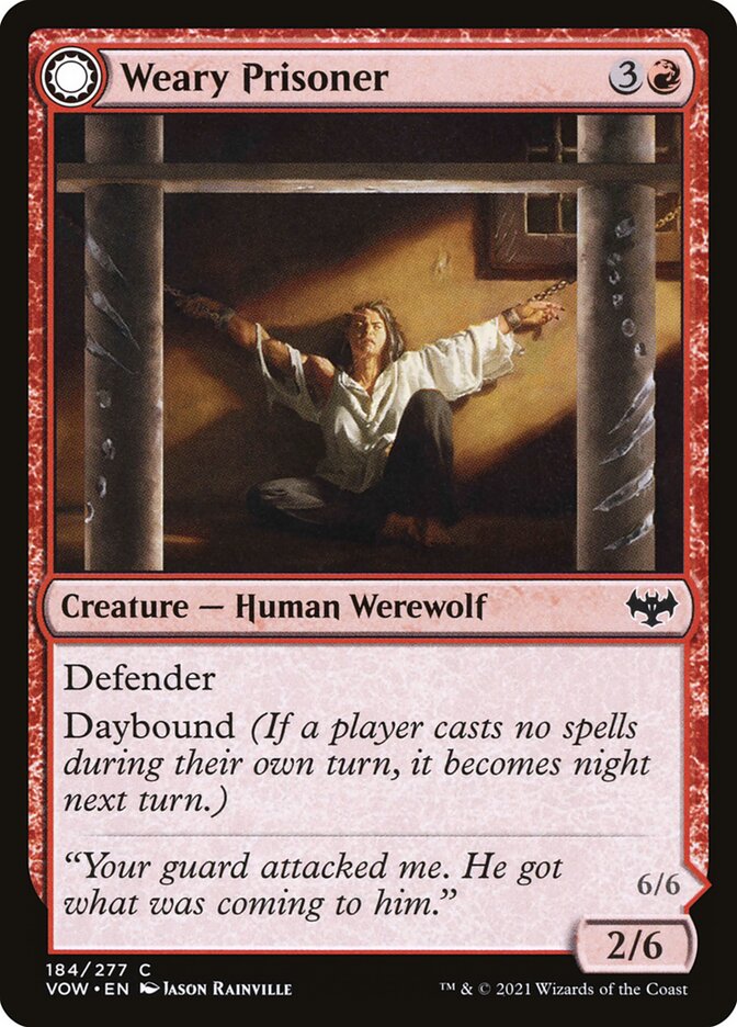 Weary Prisoner // Wrathful Jailbreaker: Innistrad: Crimson Vow