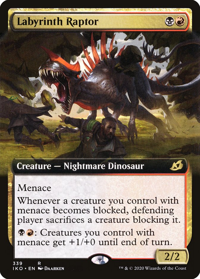Labyrinth Raptor (Extended Art) - (Foil): Ikoria: Lair of Behemoths