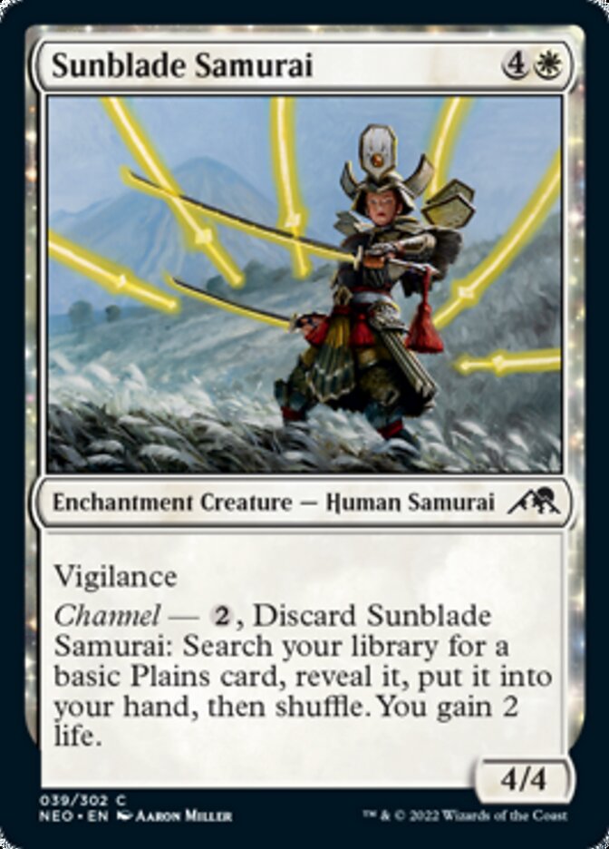 Sunblade Samurai - (Foil): Kamigawa: Neon Dynasty