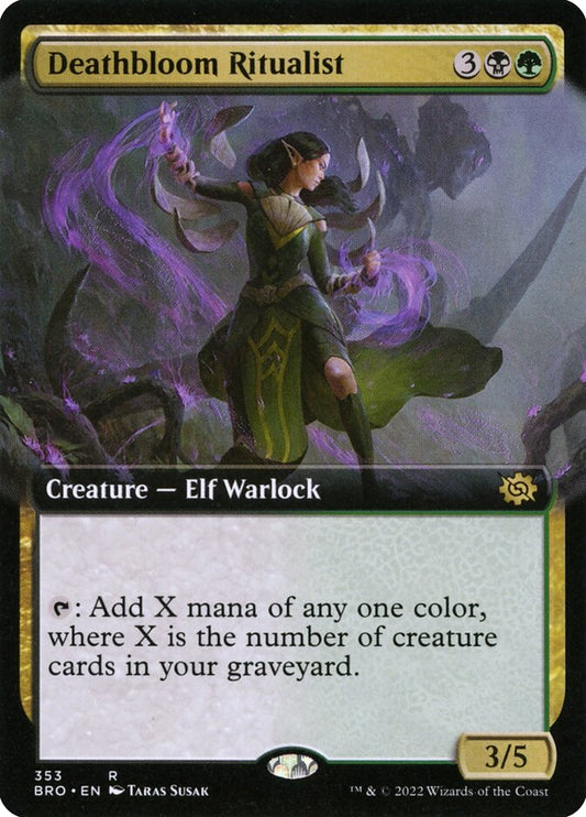 Deathbloom Ritualist (Extended Art) - (Foil): The Brothers' War