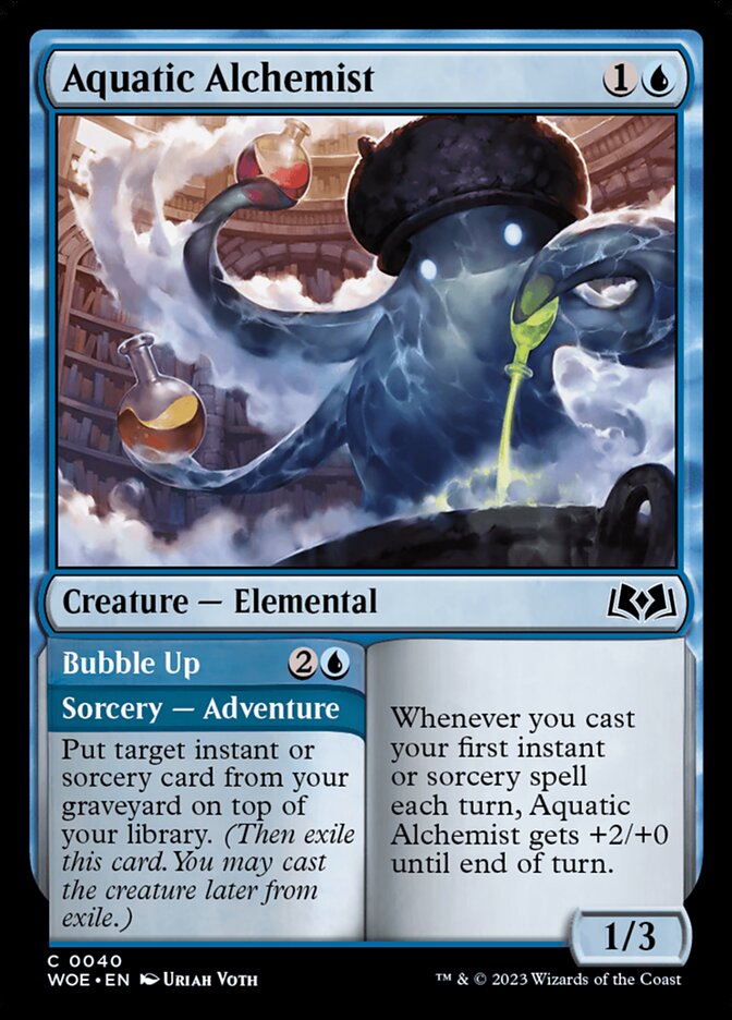 Aquatic Alchemist // Bubble Up - (Foil): Wilds of Eldraine