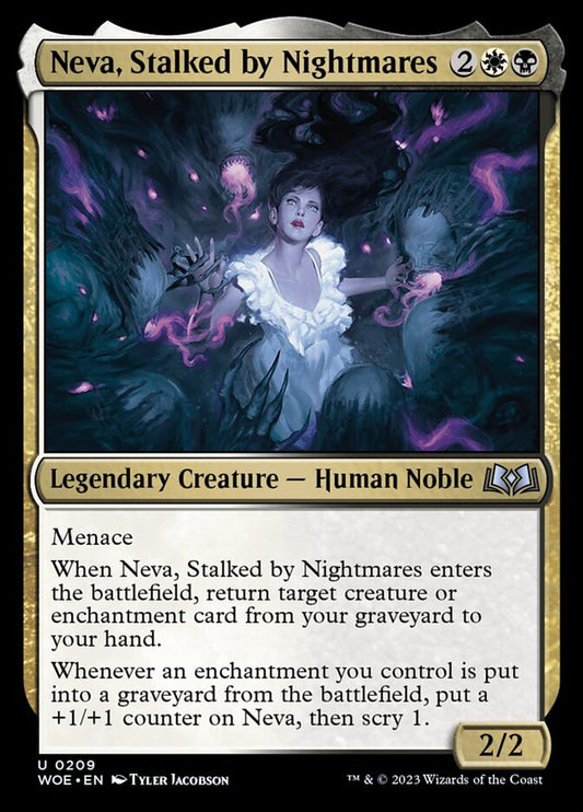 Neva, Stalked by Nightmares - (Foil): Wilds of Eldraine