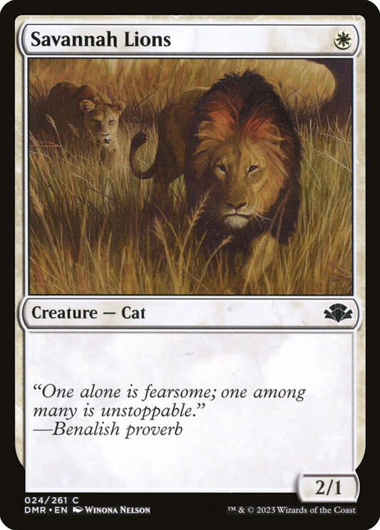 Savannah Lions - (Foil): Dominaria Remastered